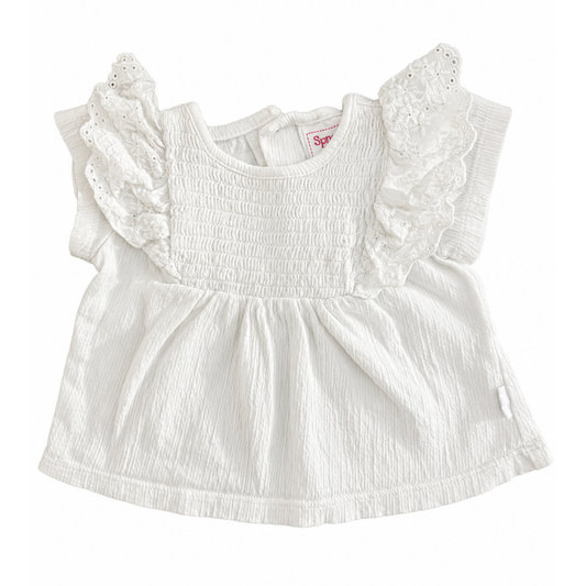 Sprout White Broderie Blouse - size 000