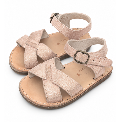 Kit & Kate Rose Gold Sunday Sandals - size EU 23