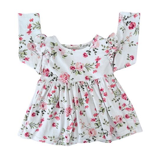 Designer Kidz Floral long sleeve top - size 2