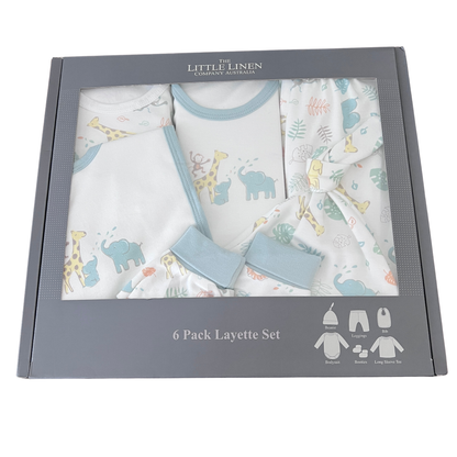 The Little Linen Company 6 Pack Layette Set - size 00