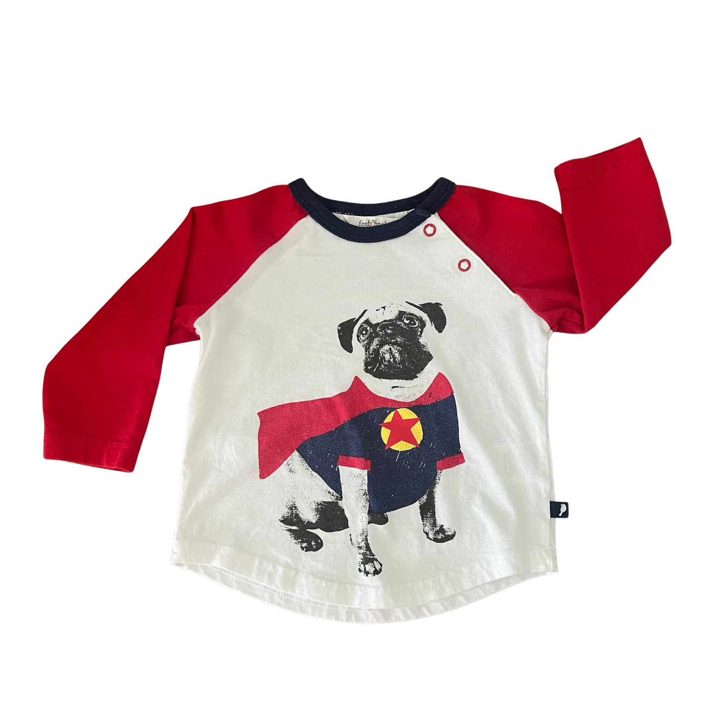 Fox and Finch pug long sleeve shirt - size 0 image 0