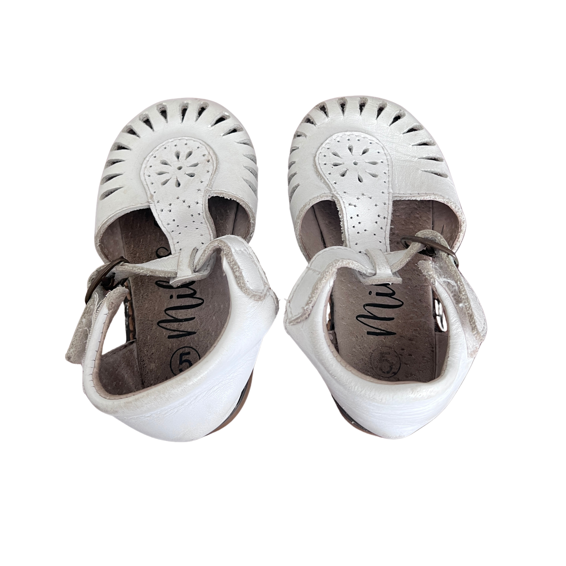 Mil and Co Boutique white leather sandals - size EU 22/UK 5 image 2
