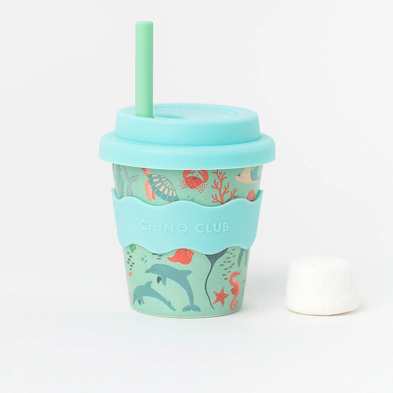 Chino Club - Ocean Babychino Cup 4oz + straw image 0