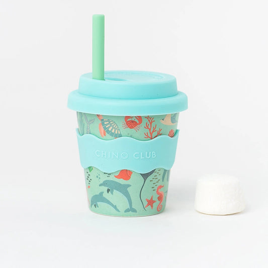 Chino Club - Ocean Babychino Cup 4oz + straw image 0
