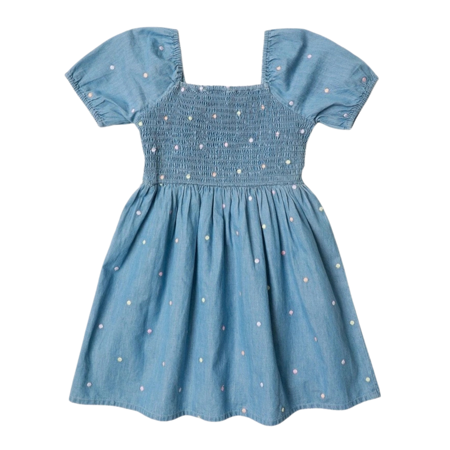 Milkshake puff sleeve chambray dress - size 8 image 1