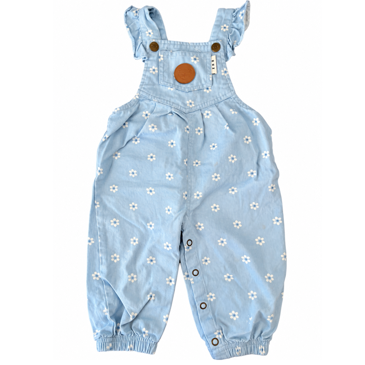 Huxbaby Ditsy Floral Frill Overall - size 0