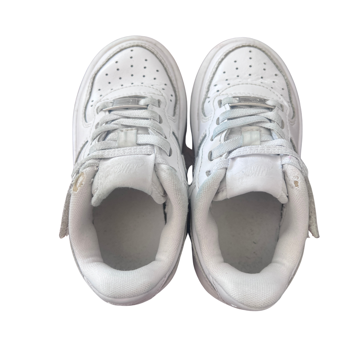 Nike Air Force 1 Junior White Leather Sneakers - size EU 26
