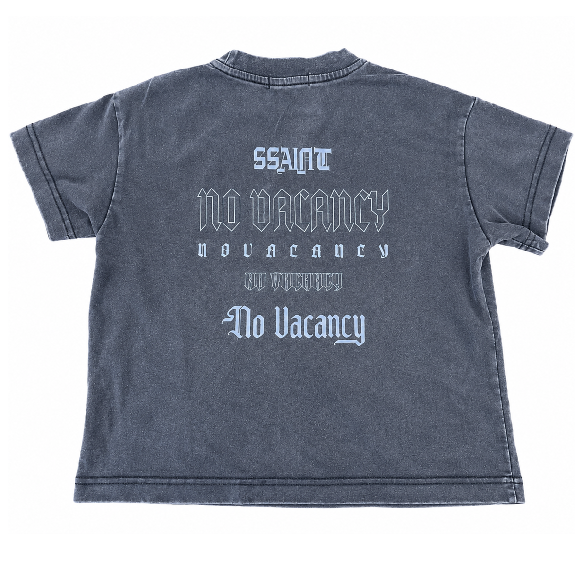 SŚAINT Charcoal No Vacancy Tee - size 3-5