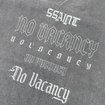 SŚAINT Charcoal No Vacancy Tee - size 3-5