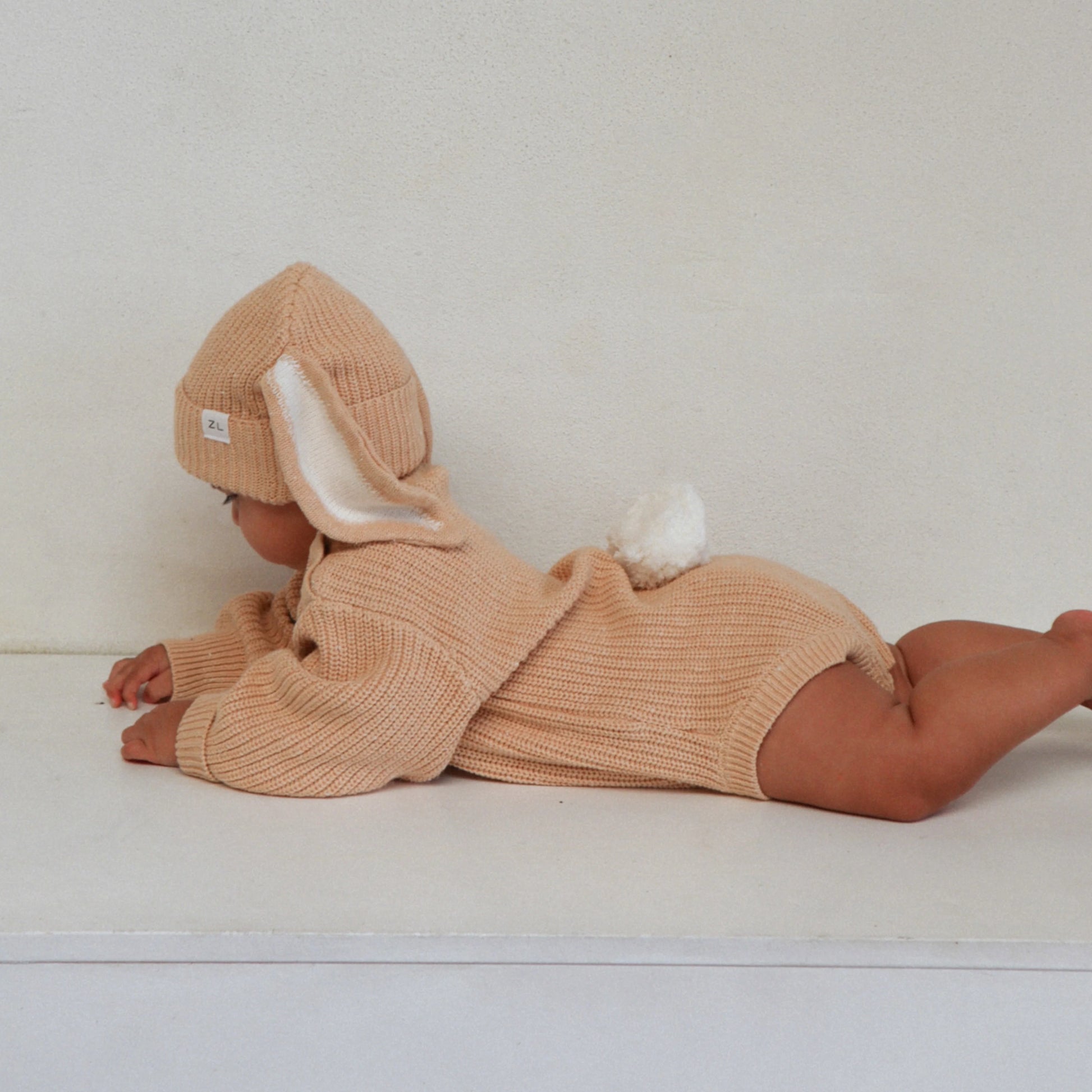 Ziggy Lou Easter bubble romper in sand fleck - size 000 image 2