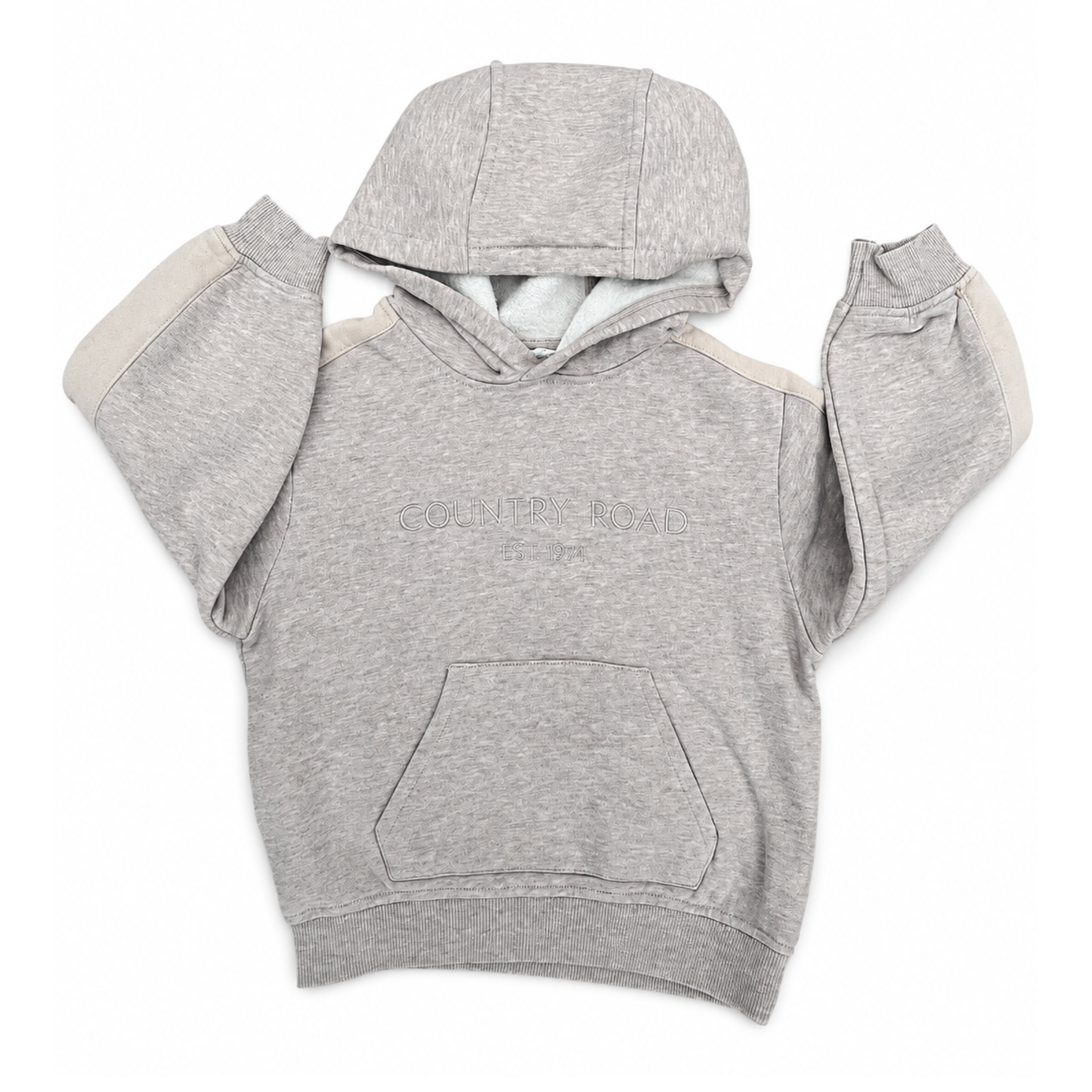 Country Road panelled hooded sweat - size 3