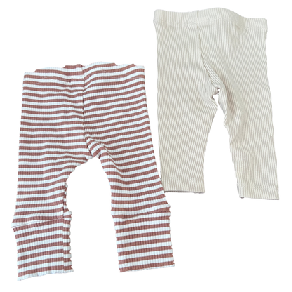 Bilbi Ribbed leggings 2pk - size 000