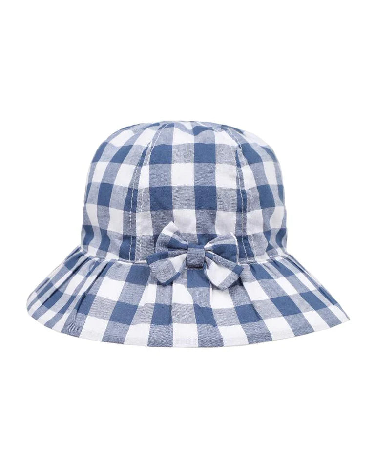 Bebe by Minihaha hallie check sun hat - size XXS image 0