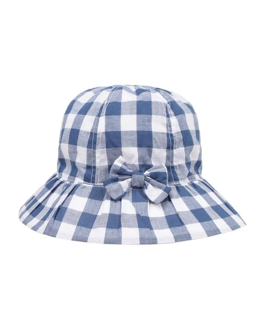 Bebe by Minihaha hallie check sun hat - size XXS image 0