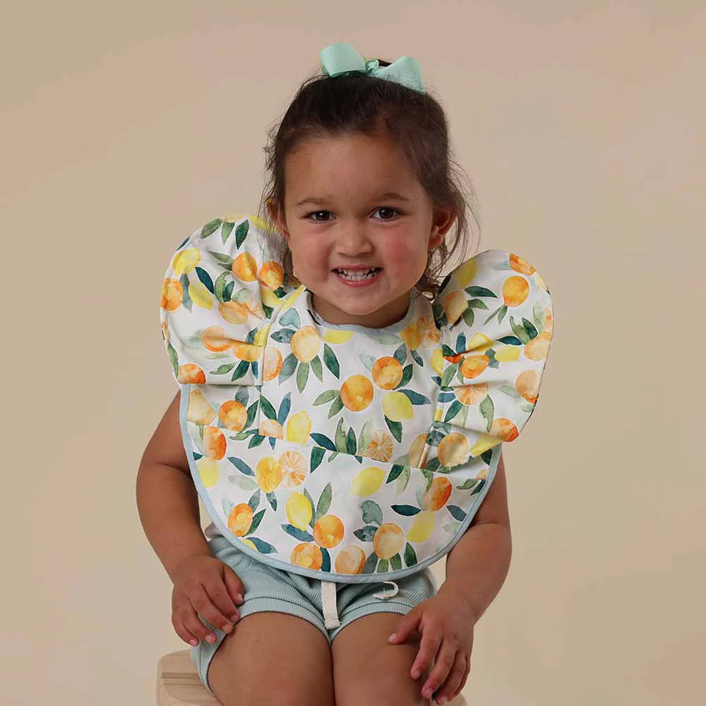 Snuggle Hunny citrus squeeze frill snuggle bib image 2