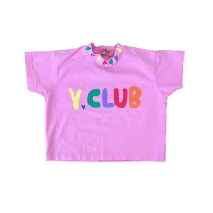 Yolky Club Pink Y Club Tee - size 1-2