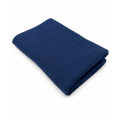 Snuggle Hunny muslin wrap in navy