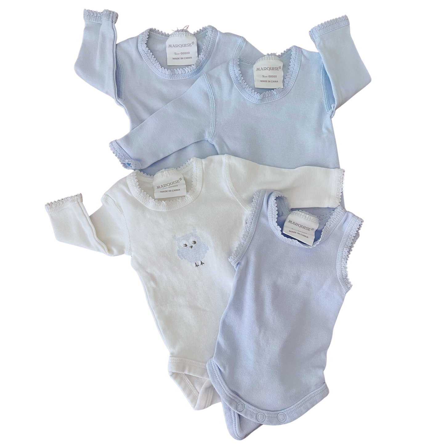 Marquise 4pk bodysuit set - size 00000
