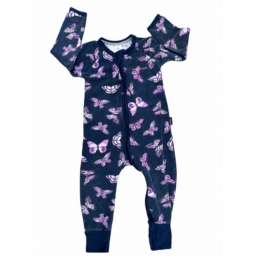Bonds Wondersuit in navy butterfly - size 1