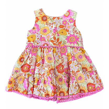 Fox & Finch Retro Floral Print Dress - size 00