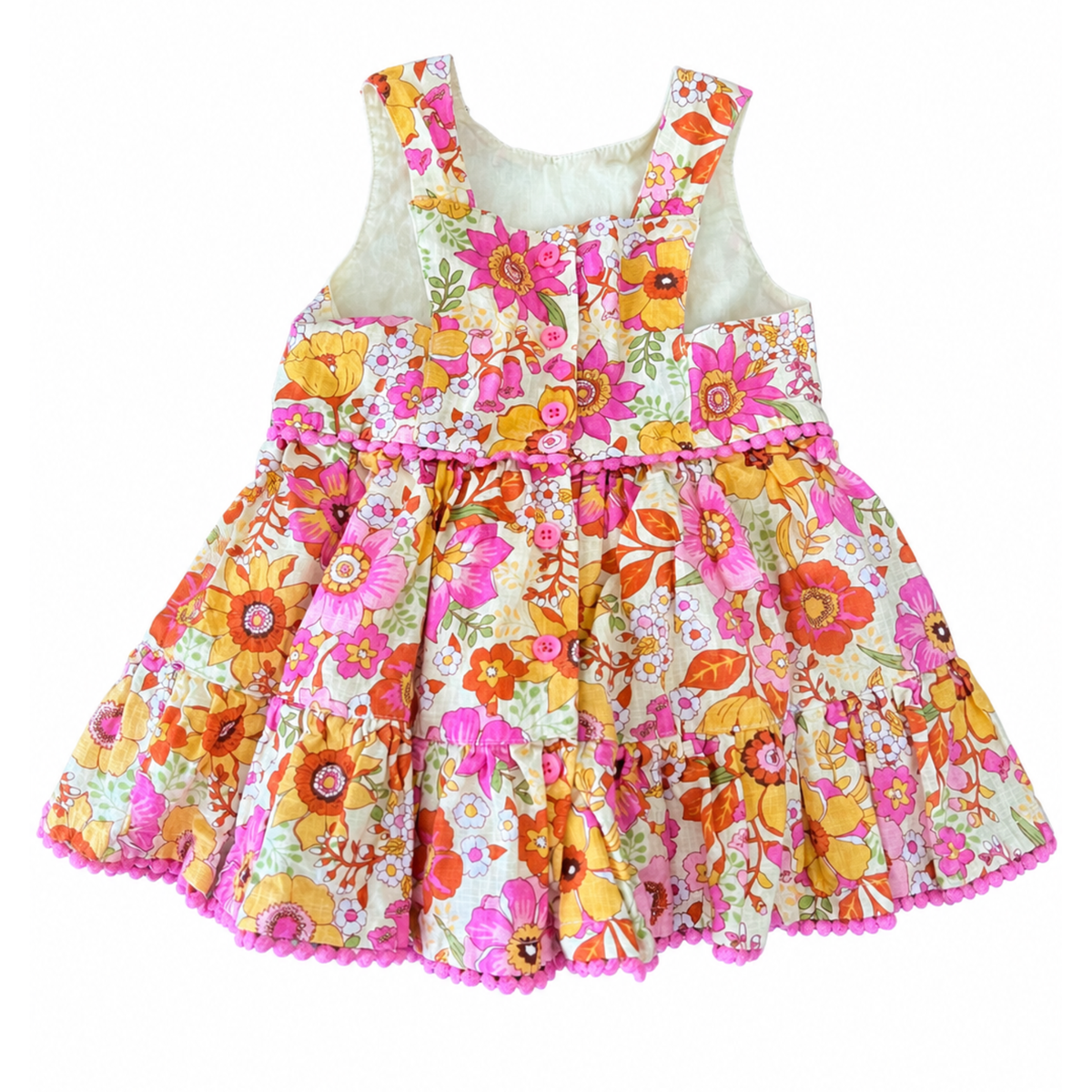 Fox & Finch Retro Floral Print Dress - size 00