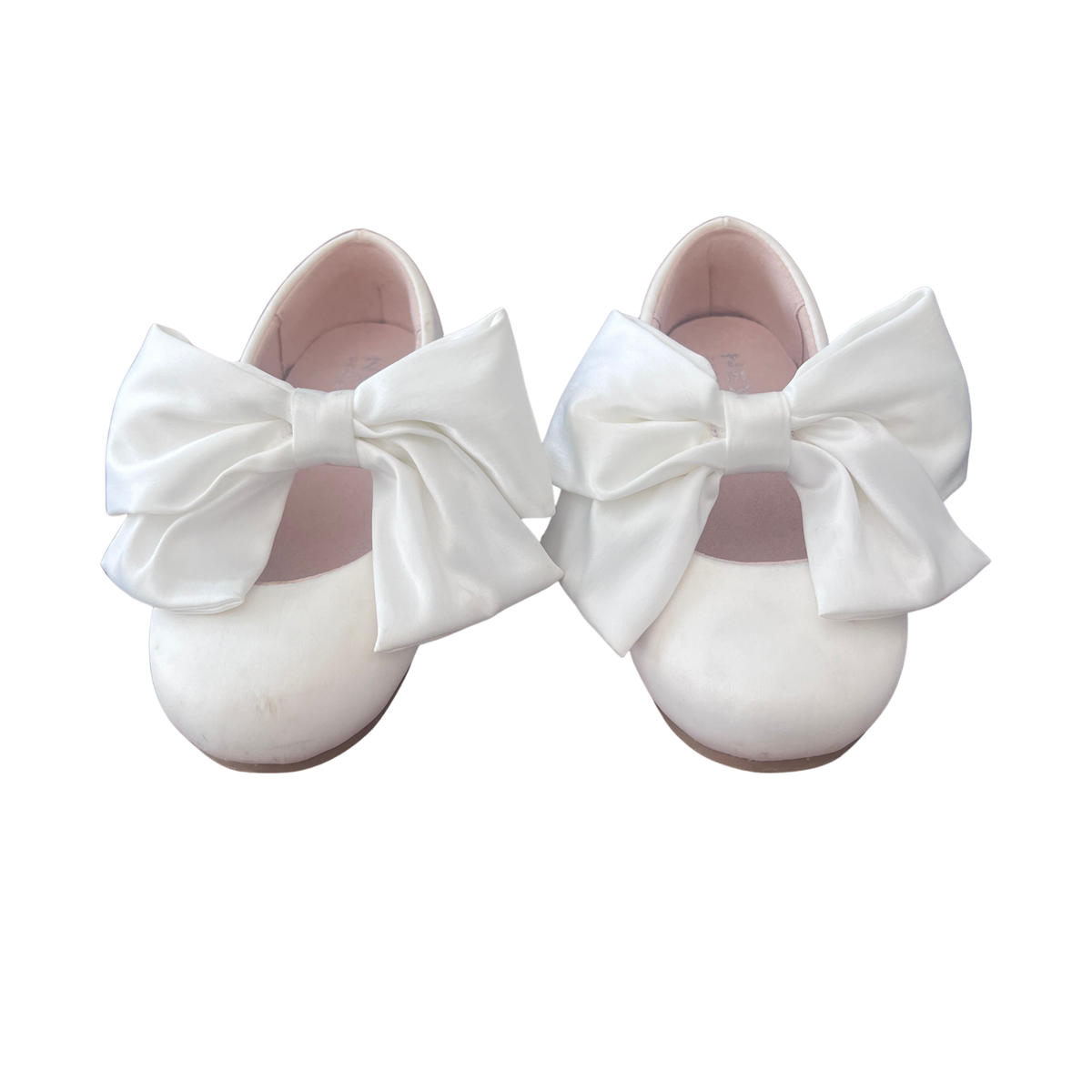 NEXT White Bow Mary Jane Shoes - size EU 22
