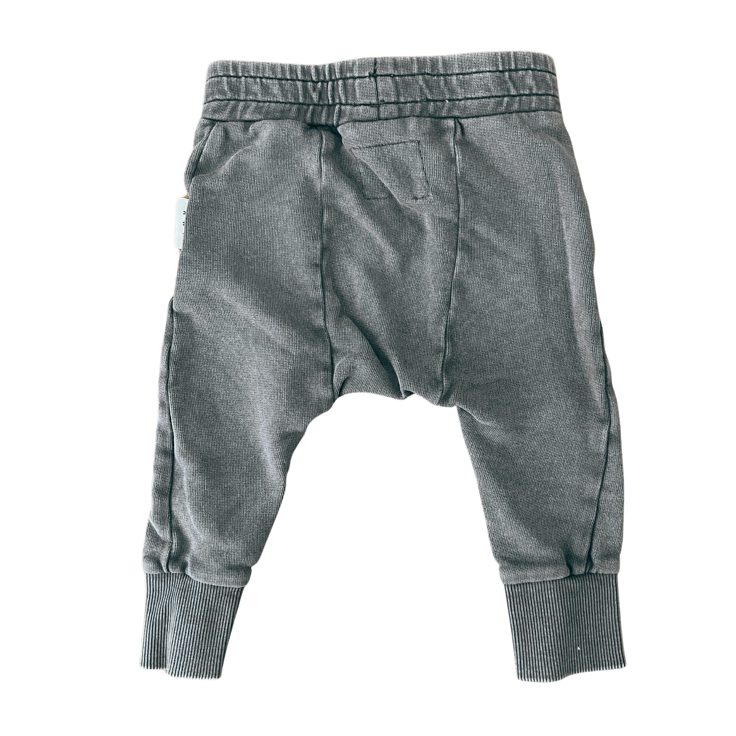 Hux Drop crotch pants in washed charcoal - size 00