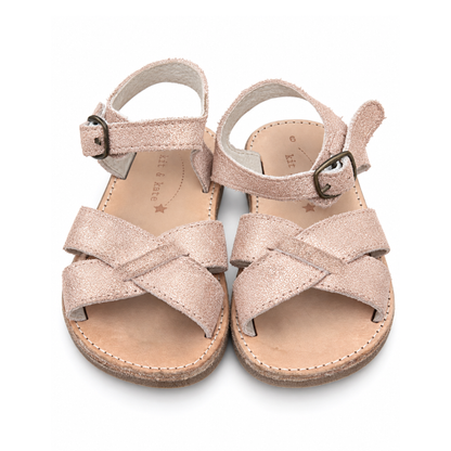 Kit & Kate Rose Gold Sunday Sandals - size EU 23