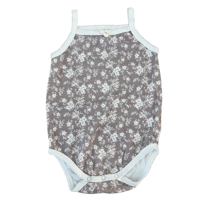 Jamie Kay Mauve Floral Bodysuit, Bloomers + Headband Set - size 1
