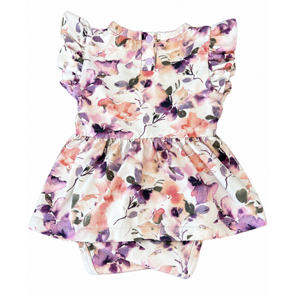 Snuggle Hunny Blushing Beauty Short Sleeve Organic Dress - size 00