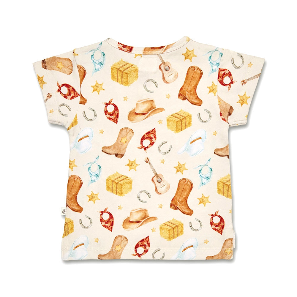 Snuggle Hunny Cowboys organic short sleeve top