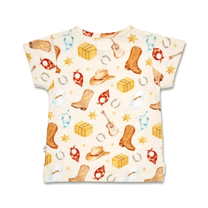 Snuggle Hunny Cowboys organic short sleeve top