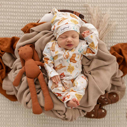 Snuggle Hunny Cowboys organic convertible romper