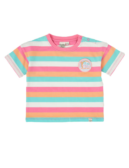 Goldie and Ace beach club stripe T-shirt - size 0 image 0