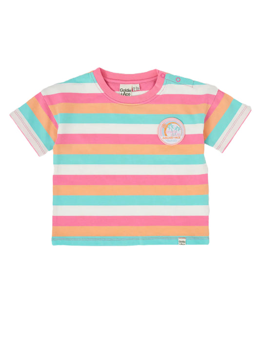 Goldie and Ace beach club stripe T-shirt - size 0 image 0