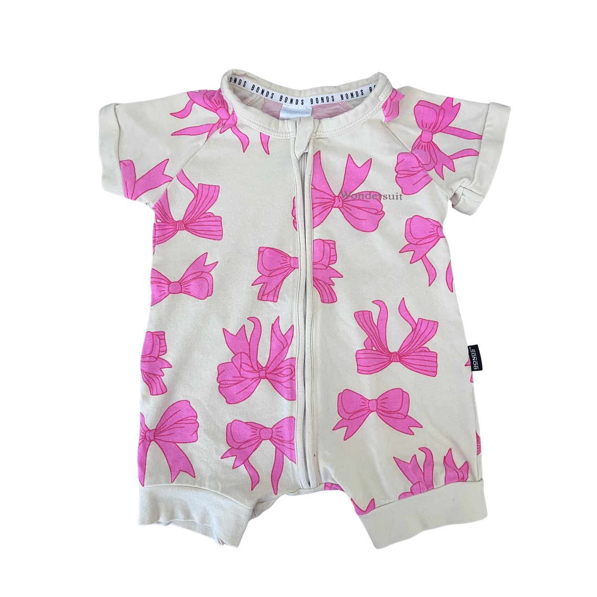 Bonds Bows Zip Romper - size 000