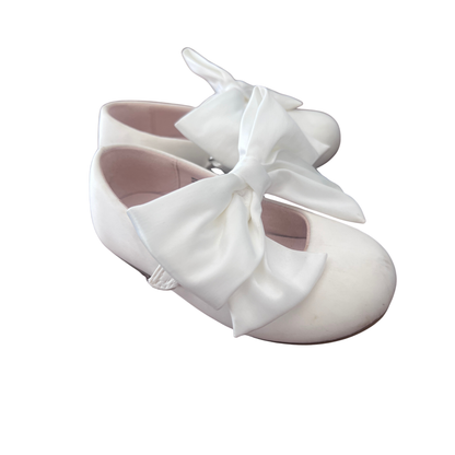 NEXT White Bow Mary Jane Shoes - size EU 22