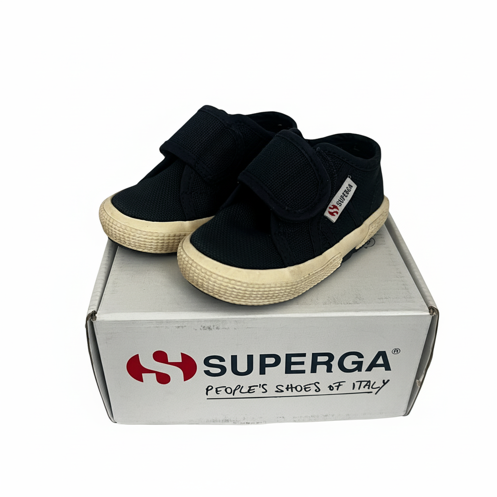 Superga navy bstrap shoes - size EU 20 image 3