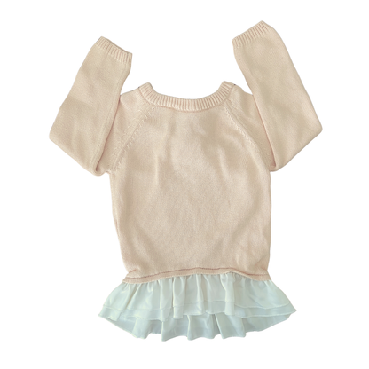 Jamie Kay Tulle cotton frill knit in apricot - size 3