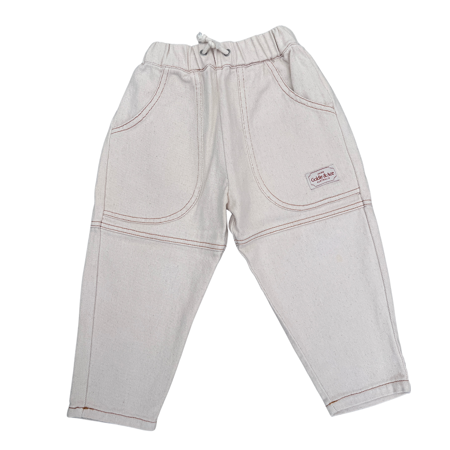 Goldie & Ace Drew Denim Pocket Pant in Oat - size 3