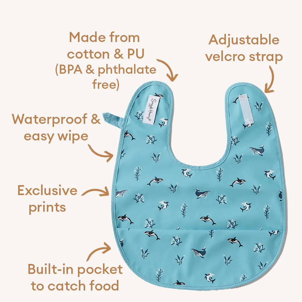 Snuggle Hunny blue ocean snuggle bib image 1