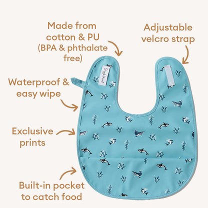 Snuggle Hunny blue ocean snuggle bib image 1