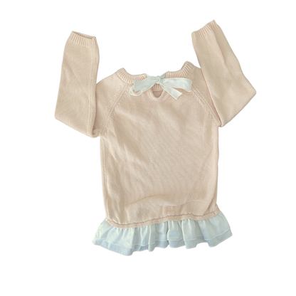 Jamie Kay Tulle cotton frill knit in apricot - size 3
