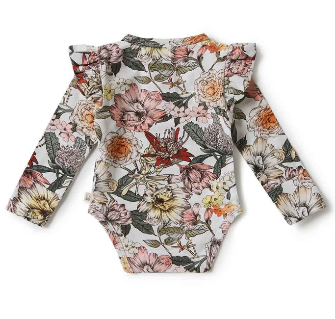 Snuggle Hunny Australiana long sleeve organic bodysuit - size 0 image 1