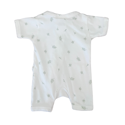 Aster & Oak Little Leaf Zip Romper - size 000