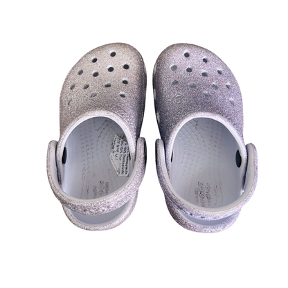 Crocs toddler classic clogs in purple glitter - size C6 (EU 22-23 ~ 13.2cm) image 3