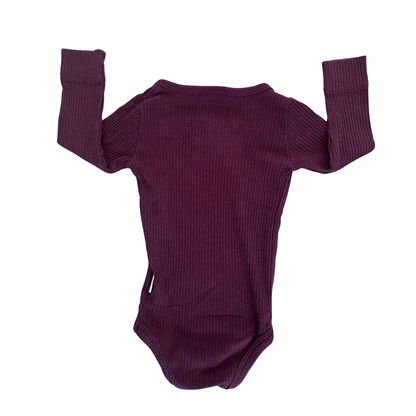 Jamie Kay Long sleeve modal bodysuit in blackberry - size 00