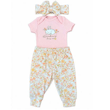 Le Top Bebe Leggings, Bodysuit & Headband set - size 000