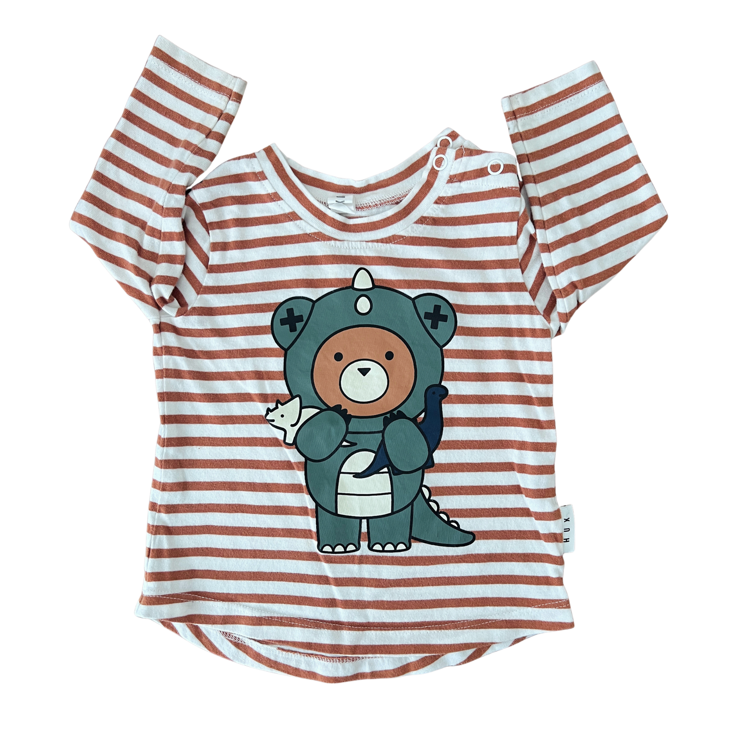 Hux Dino bear stripe top - size 0