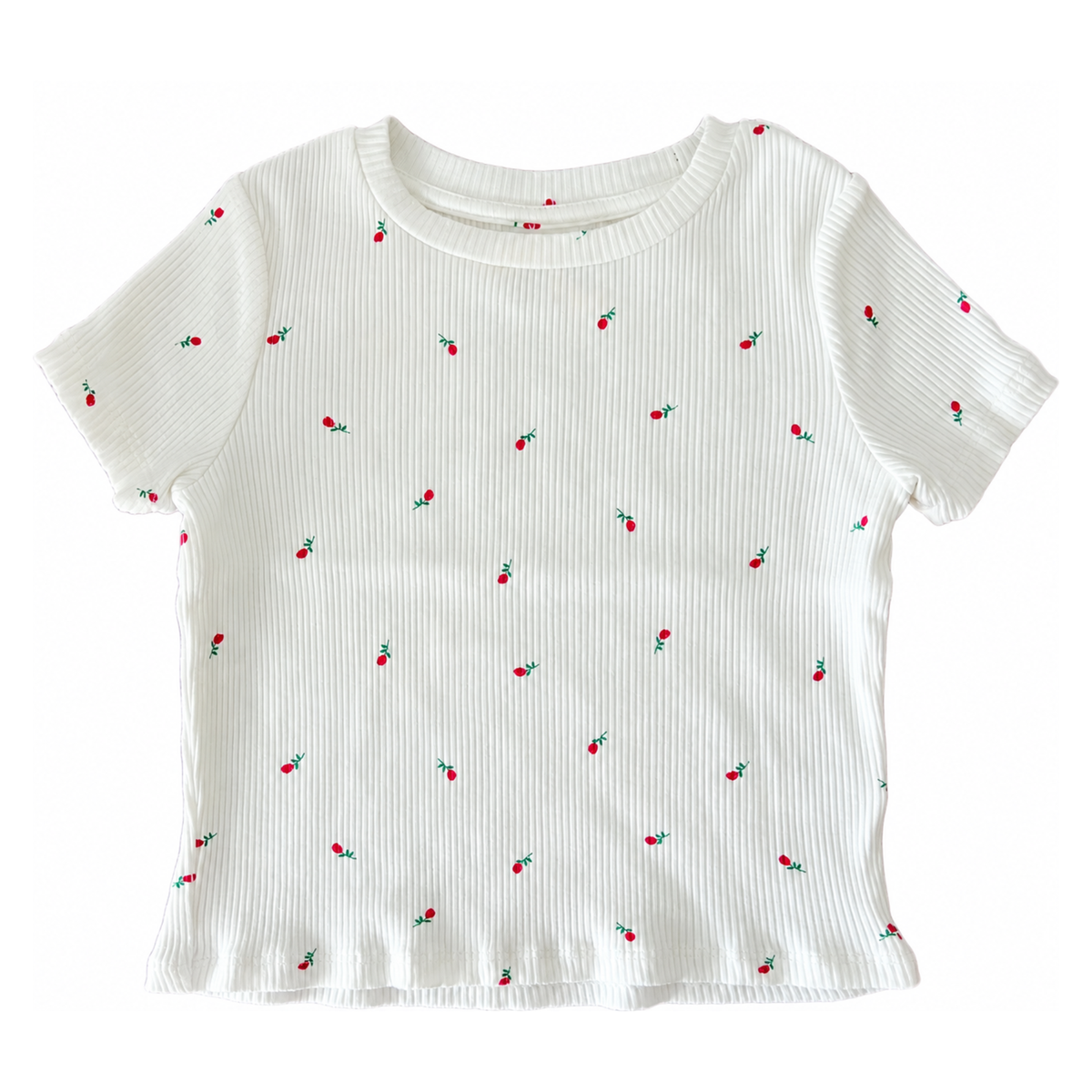 Cotton On Kids Rose Ribbed Tee - size 2
